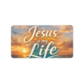 Jesus Is Mijn Leven Christelijke Sticker (Voorkant)