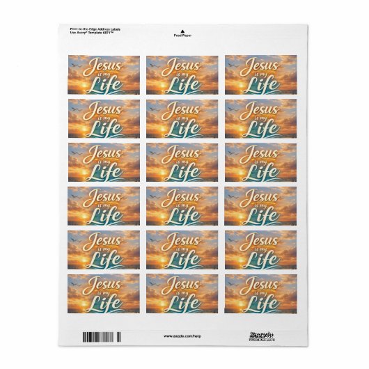 Jesus Is Mijn Leven Christelijke Sticker (Full Sheet)