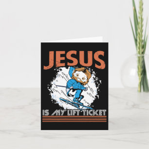 Jesus Is Mijn Lift Ticket Wintersport Skiën Skilop Kaart