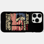 Jesus Is Mijn Redder Trump Is Mijn President Vlag  Case-Mate iPhone Case (Achterkant (horizontaal))