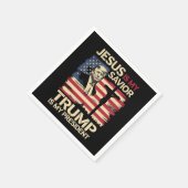 Jesus Is Mijn Redder Trump Is Mijn President Vlag  Servet (Hoek)
