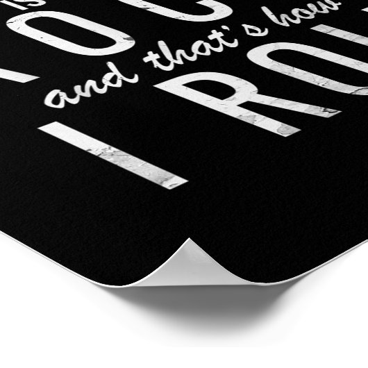 jesus is mijn rots en zo ga ik Shirt rollen Poster (Hoek)