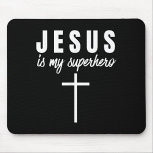 Jesus is mijn superheld Funny VBS Camp Christelijk Muismat