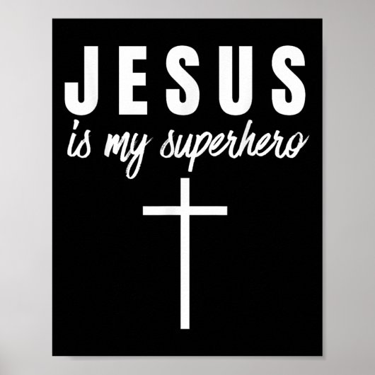 Jesus is mijn superheld Funny VBS Camp Christelijk Poster (Voorkant)