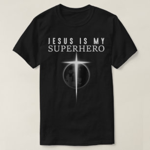 Jesús is mijn superhelden kruis ontwerp t-shirt