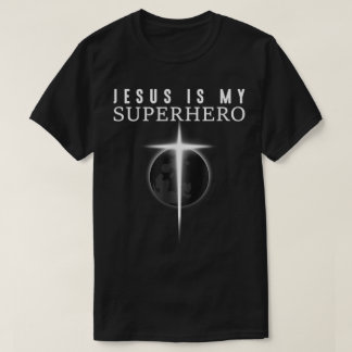 Jesús is mijn superhelden kruis ontwerp t-shirt