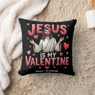 Jesus Is Mijn Valentijn Vier Liefde met Geloof Kussen