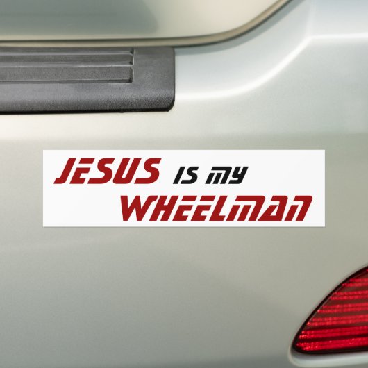 JESUS is mijn WHEELMAN Bumpersticker (Op auto)