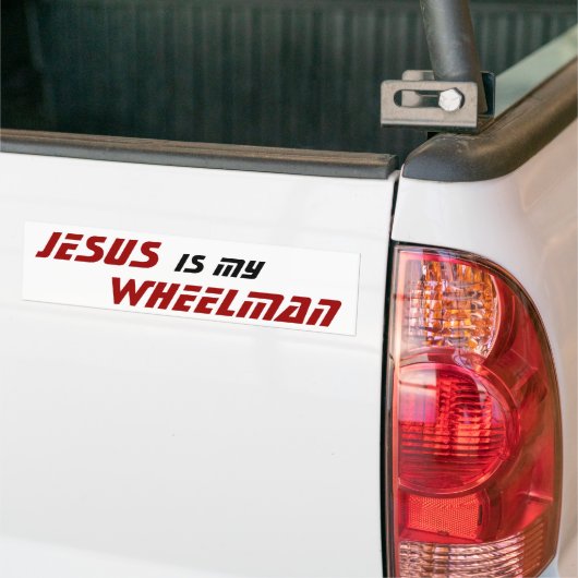 JESUS is mijn WHEELMAN Bumpersticker (Op Truck)