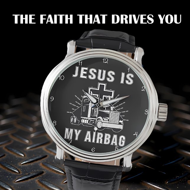 Jesus is My Airbag Horloge (Creator heeft geüpload)