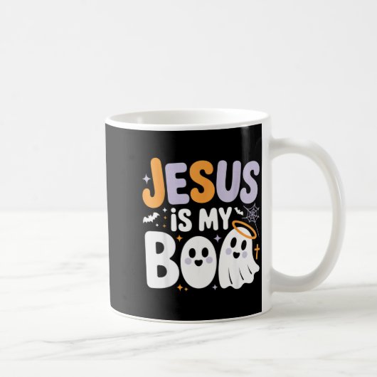 Jesus Is My Boo Cute Christian Halloween Ghost Fun Koffiemok (Rechts)