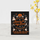 Jesus Is My Boo Soky Christian Funny Halloween  Kaart (Gele Bloem)