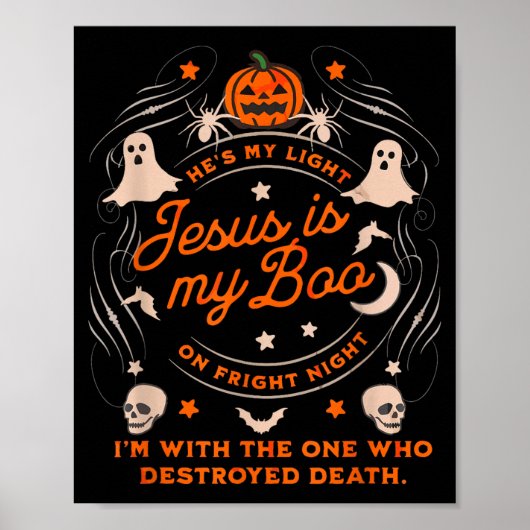 Jesus Is My Boo Soky Christian Funny Halloween  Poster (Voorkant)