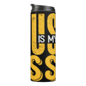 Jesus Is My Boss Thermosbeker (Geroteerd rechts)