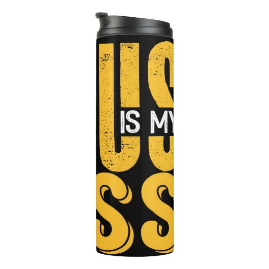 Jesus Is My Boss Thermosbeker (Geroteerd rechts)