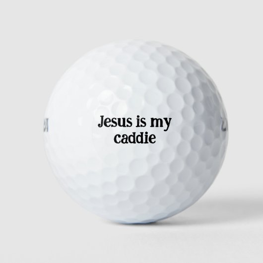 Jesus Is My Caddie Funny Christelijk golfbal Golfballen (Voorkant)
