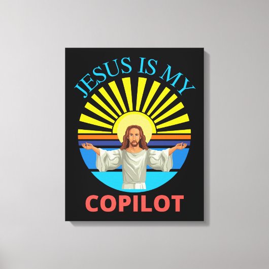 JESUS IS MY COPILOT CANVAS AFDRUK (Voorkant)