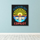 JESUS IS MY COPILOT CANVAS AFDRUK (Insitu (Houten vloer))