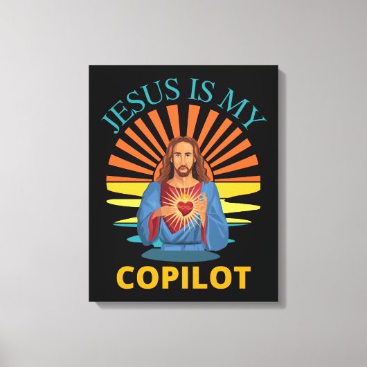 JESUS IS MY COPILOT CANVAS AFDRUK (Voorkant)
