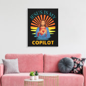JESUS IS MY COPILOT CANVAS AFDRUK (Insitu (Woonkamer))