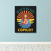 JESUS IS MY COPILOT CANVAS AFDRUK (Insitu (Houten vloer))