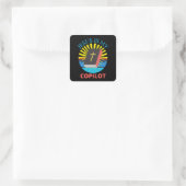 JESUS IS MY COPILOT VIERKANTE STICKER (Tas)