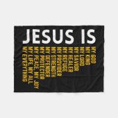 Jesus Is My Everything Christian God Jesus Religio Fleece Deken (Voorkant (Horizontaal))