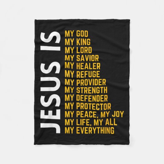 Jesus Is My Everything Christian God Jesus Religio Fleece Deken (Voorkant)