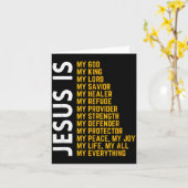 Jesus Is My Everything Christian God Jesus Religio Kaart (Gele Bloem)