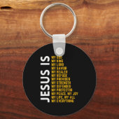 Jesus Is My Everything Christian God Jesus Religio Sleutelhanger (Voorkant)