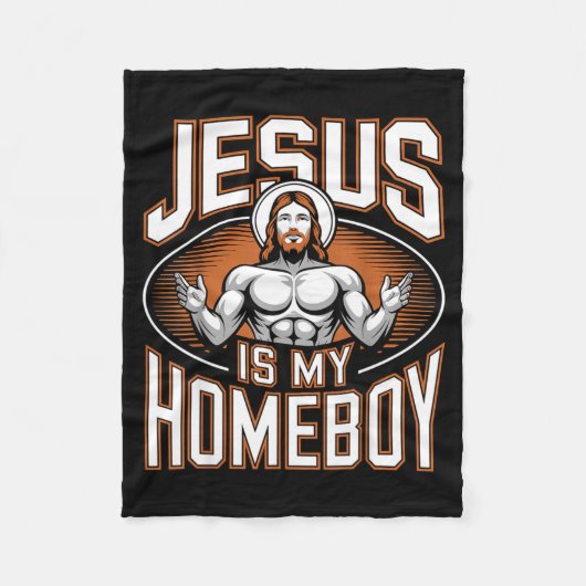Jesus Is My Homeboy Religious Gym Christian Faith  Fleece Deken (Voorkant)