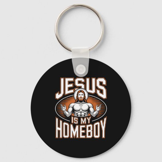 Jesus Is My Homeboy Religious Gym Christian Faith  Sleutelhanger (Voorkant)
