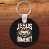 Jesus Is My Homeboy Religious Gym Christian Faith  Sleutelhanger (Voorkant)