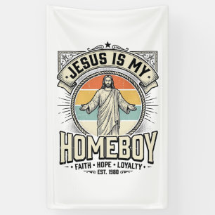 Jesus Is My Homeboy Vintage Religieus T-shirt Spandoek