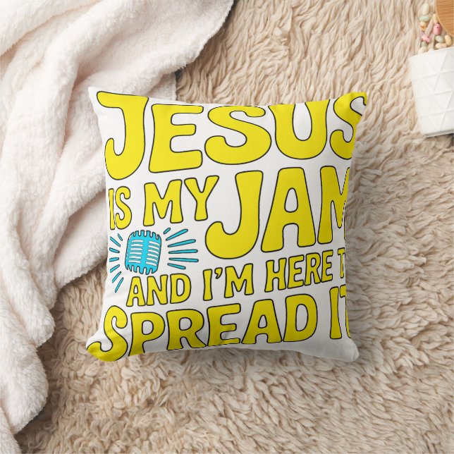 Jesus Is My Jam Funny Christian Faith Music Kussen (Deken)