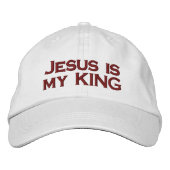 Jesus is my KING Geborduurde Pet (Voorkant)