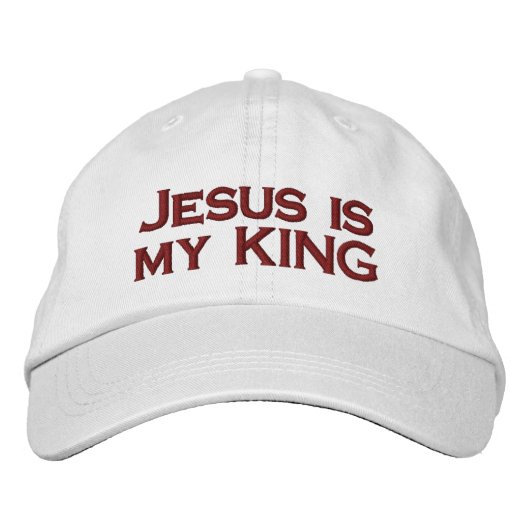 Jesus is my KING Geborduurde Pet (Voorkant)
