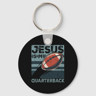 Jesus Is My Quarterback Christelijke Voetbal Bal S Sleutelhanger