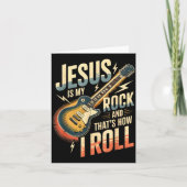 Jesus Is My Rock And That Is How I Roll Christian  Kaart (Voorkant)