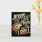 Jesus Is My Rock And That Is How I Roll Christian  Kaart (Gele Bloem)