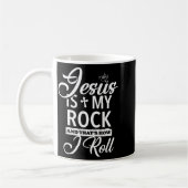 Jesus Is My Rock And That Is How I Roll Funny Reli Koffiemok (Links)