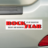 Jesus is My Rock Star Bumpersticker (Op auto)