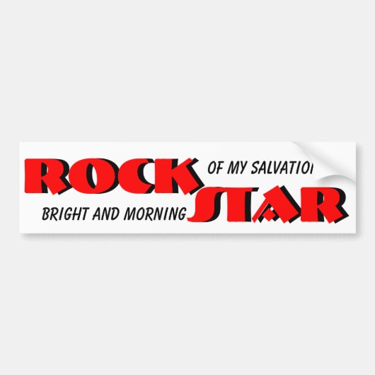 Jesus is My Rock Star Bumpersticker (Voorkant)