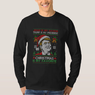 Jesus Is My Savior Trump Is My President Xmas T-shirt