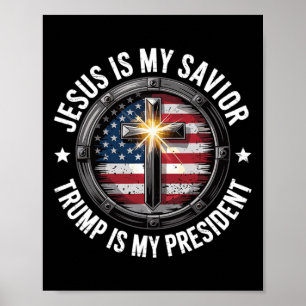 Jesus Is My Savior Trump Mijn President Christelij Poster