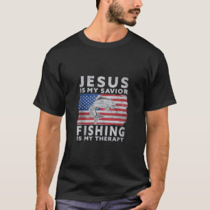 Jesus Is My Savior Vist Is My Therapy Funny USA T-shirt