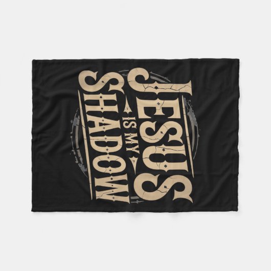 Jesus Is My Shadow Religious Fun Tee  Fleece Deken (Voorkant (Horizontaal))