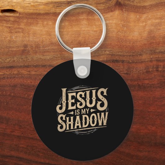 Jesus Is My Shadow Religious Fun Tee  Sleutelhanger (Voorkant)