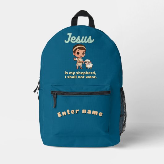 Jesus is my shepherd bedrukte rugzak (Voorkant)