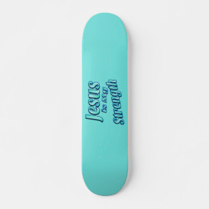 Jesus Is My Strength Mint Persoonlijk Skateboard